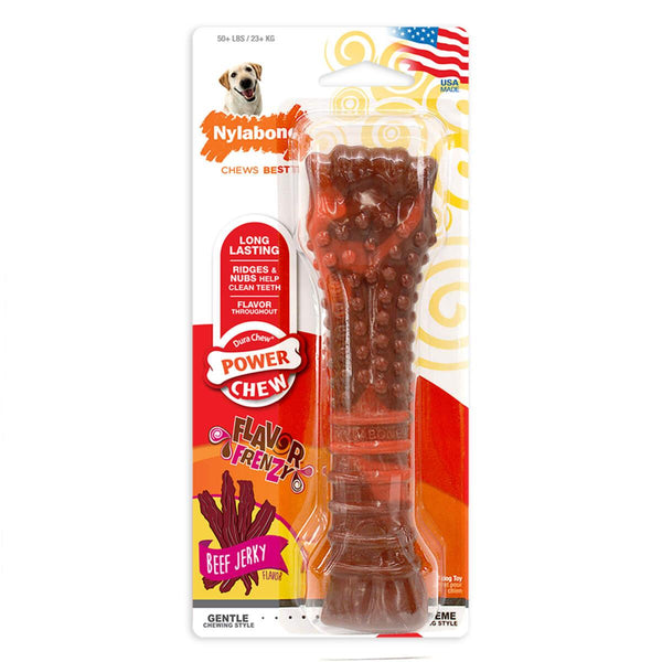 Nylabone Power Chew Flavored Frenzy Beef Jerky Flavored Dog Toy