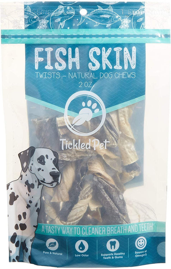 TickledPet Friandises torsadées en peau de poisson pour chiens