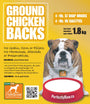 Perfectly Raw Dos de poulet haché surgelé pour chiens