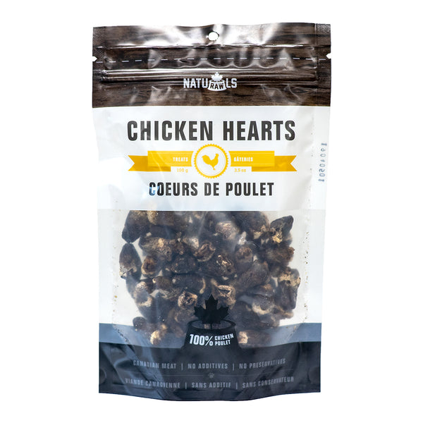 Naturawls Chicken Hearts Dehydrated Dog Treats