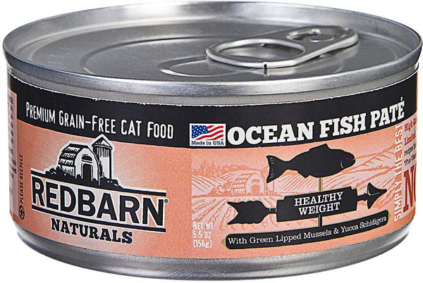 Redbarn Naturals Poisson Océan Poids Santé Nourriture humide sans céréales pour chats en conserve