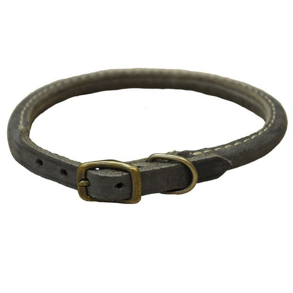 Circle T Rustic Dog Collar, Slate Grey