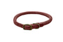 Circle T Collier Rustique Enroulé pour Chien, Rouge Brique