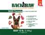 Back2Raw Formule combo basique recette bœuf surgelée pour chiens