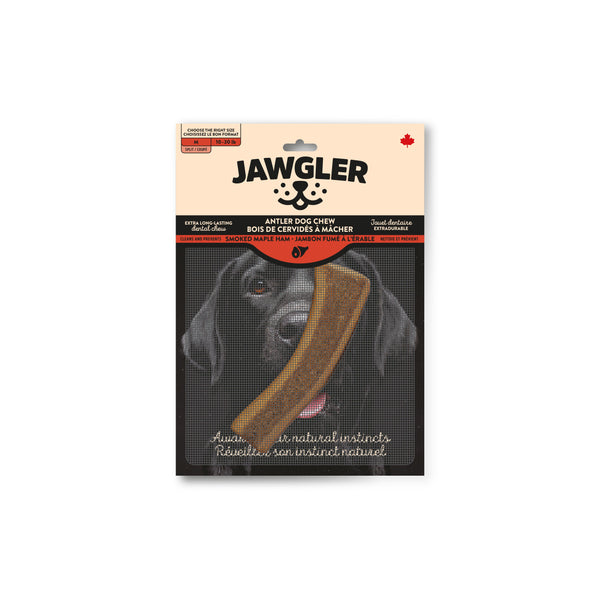 Jawgler Split Antler Smoked Maple Ham Chew Dog Toy