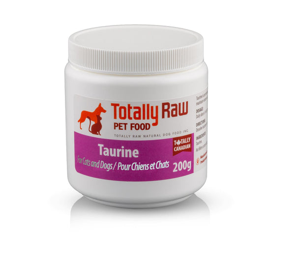 Totally Raw Pet Food Supplément pour animaux Taurine