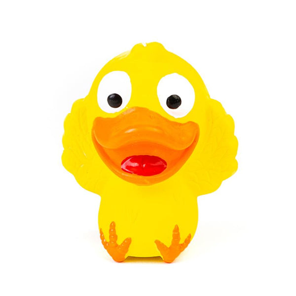 Bud'z Mini Latex Duckling Squeaker Dog Toy, Yellow, 8-cm