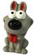 Bud'z Mini Latex Dog Squeaker Dog Toy, Grey, 8-cm