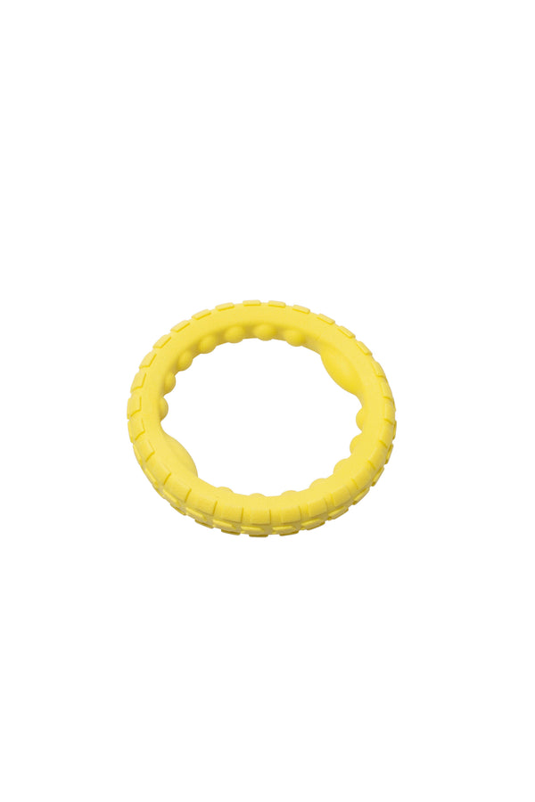 Bud'z Rubber Ring Foam Dog Toy, Yellow