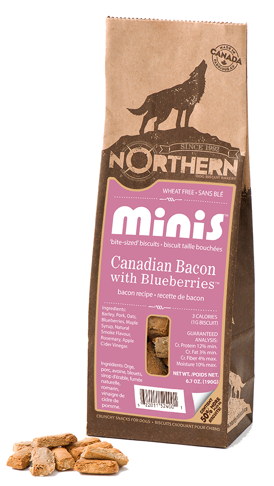 Gâteries pour chiens Northern Biscuit Bacon canadien aux bleuets