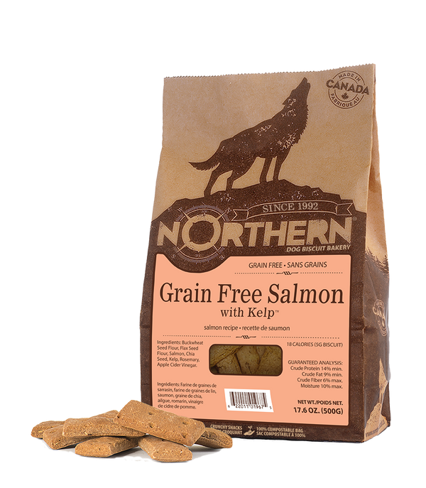 gâteries pour chiens Northern Biscuit Saumon avec varech sans grains
