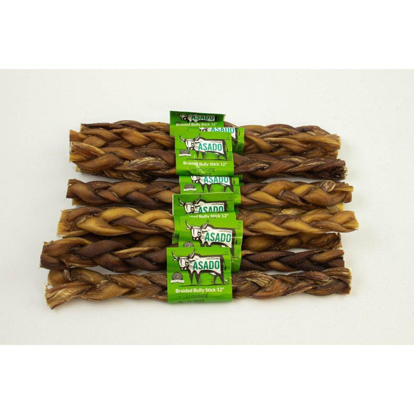 Silver Spur Asado Braided Bully Stick Dog Treats