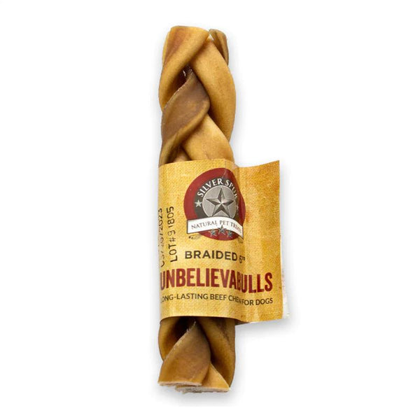 Silver Spur Unbelievabulls Braided Bully Sticks Dog Treats