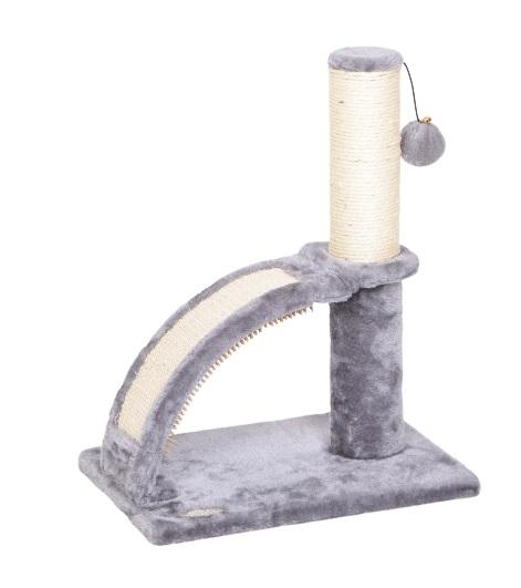 Bud'z Logan with Massage Bow Cat Scratching Post, Grey, 35 x 25 x 43-cm