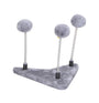 Bud'z Mini Play Station Pompom 3 Springs Cat Scratcher, Grey, 23 x 21 x 1.5-cm