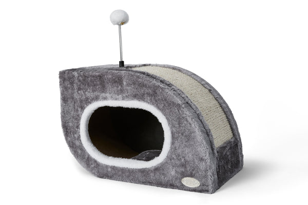 Bud'z Shelters Snail Cat Scratch Box, Grey, 44 x 26 x 30-cm