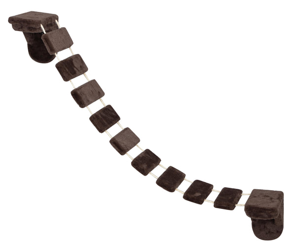 Bud'z Suspension Bridge Wall Mounted Cat Tree, Grey, 120 x 20 x 2-cm