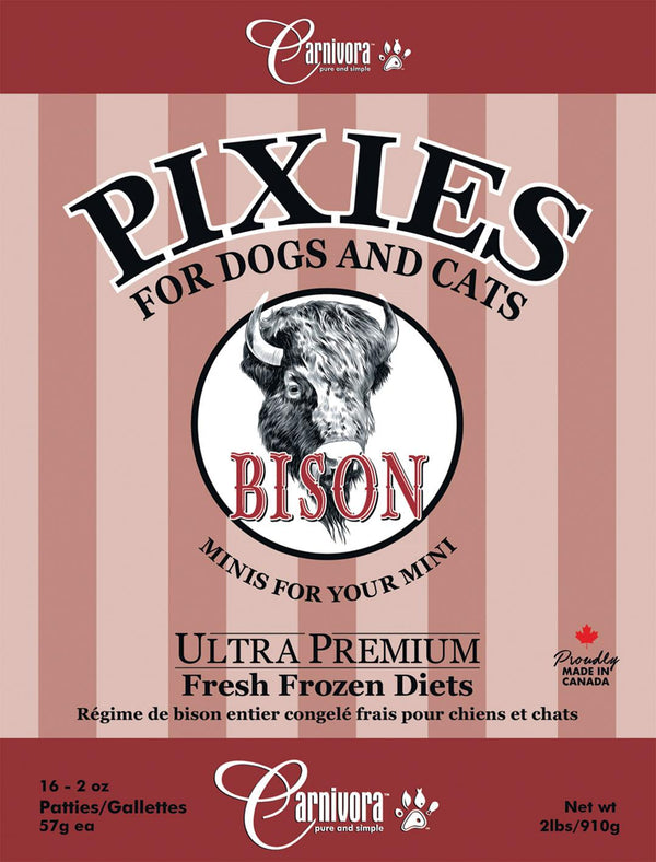 Carnivora Pixie Bison Diet Frozen Cat & Dog Food