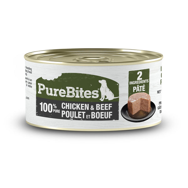 PureBites 100% Pure Chicken & Beef Pate for Dogs