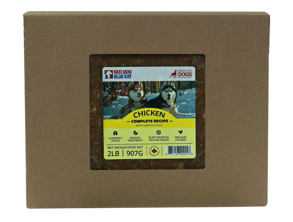 Red Dog Blue Kat Recette complète poulet Nourriture surgelée pour chien