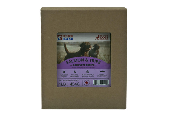 Red Dog Blue Kat Recette complète saumon & tripes Nourriture surgelée pour chien
