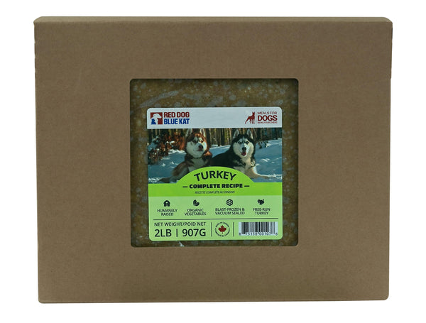 Red Dog Blue Kat Recette complète dinde Nourriture surgelée pour chien