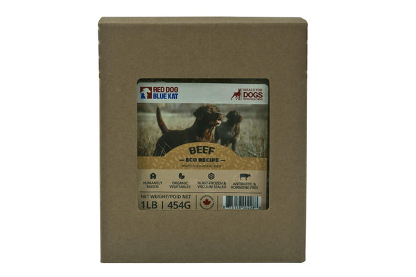 Red Dog Blue Kat Recette éco bœuf Nourriture surgelée pour chien