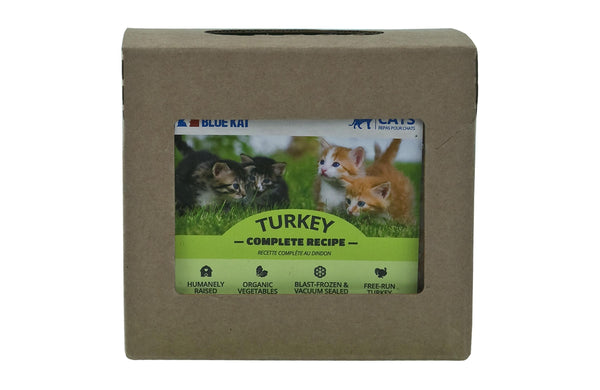 Red Dog Blue Kat Recette complète à la dinde Nourriture congelée pour chats