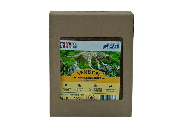 Red Dog Blue Kat Recette complète à la venaison Nourriture congelée pour chats
