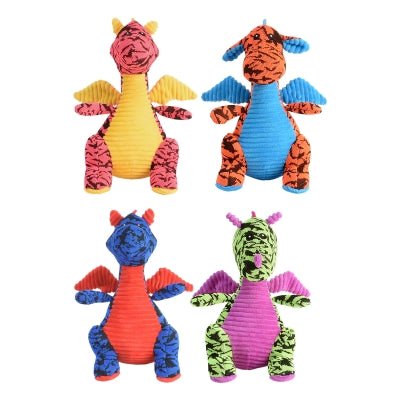 Multipet Jouet en peluche Dragon pour chien, Assorti