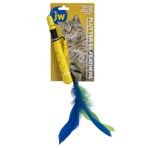JW Pet Telescopic Flutter-ee Feather Wand Cat Toy