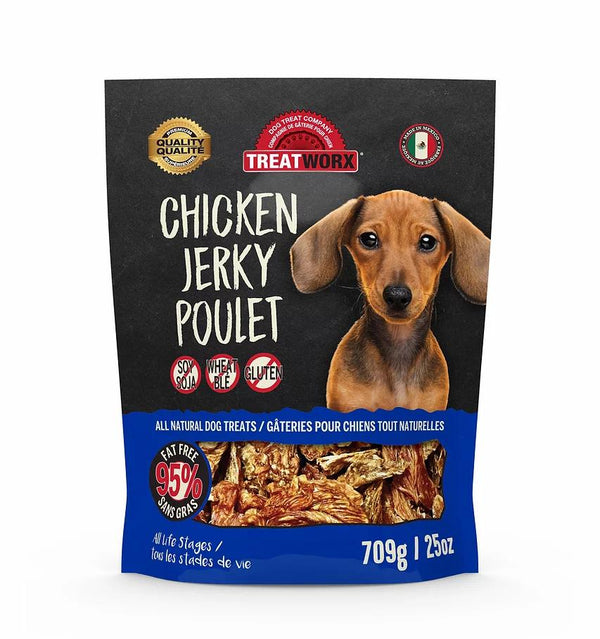 Treatworx Friandises au jerky de poulet pour chiens