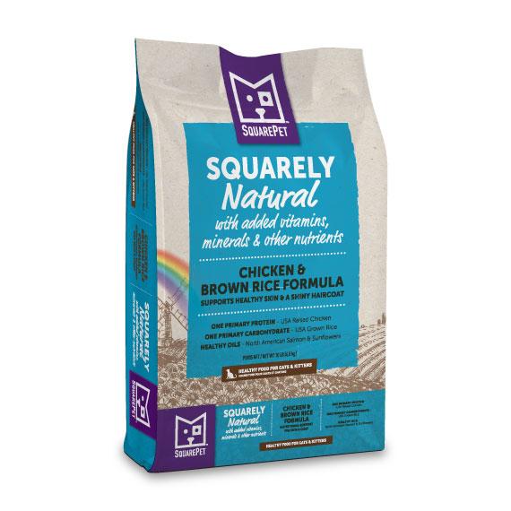 SquarePet Squarely Natural Chicken Meal & Brown Rice Dry Cat Food