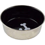 Unleashed Bones Gamelle pour animaux en acier inoxydable haute résistance, noire