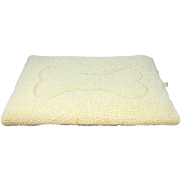 Unleashed Flop Sherpa Flat Pet Mat, Natural