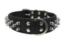 Angel Amsterdam Collier clouté multi-lignes pour chien, Noir minuit
