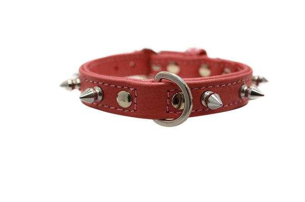 Angel Rotterdam Spiked Dog Collar, Bubblegum Pink