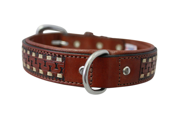 Angel Collier Tulsa en cuir pour chien, Marron