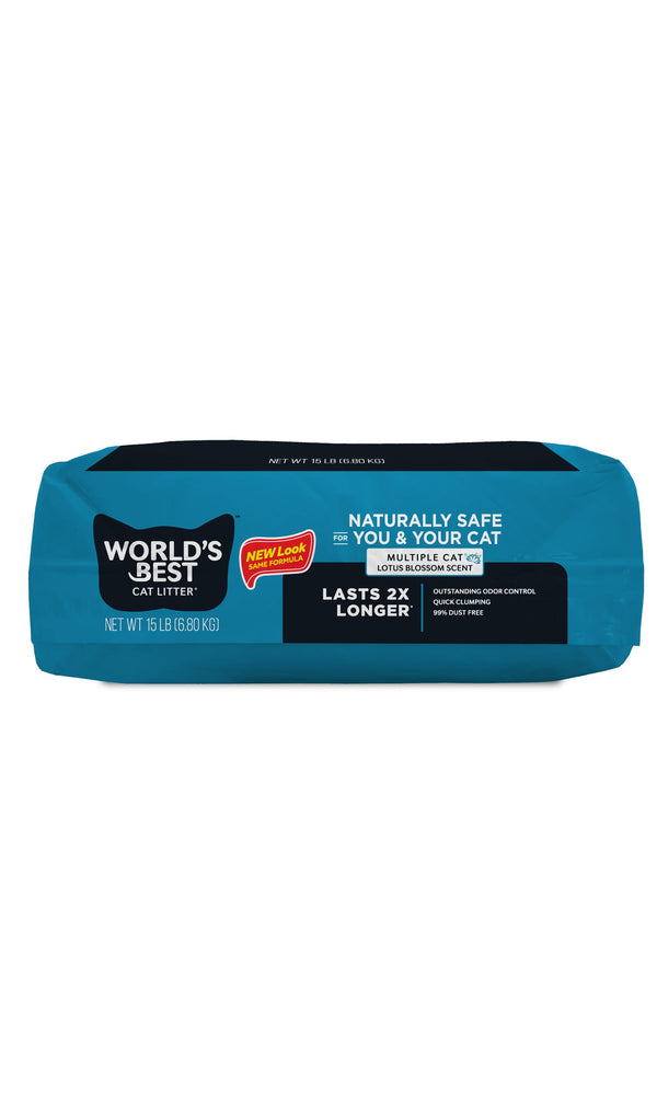 World's Best Multiple Cat Lotus Blossom Scented Clumping Cat Litter