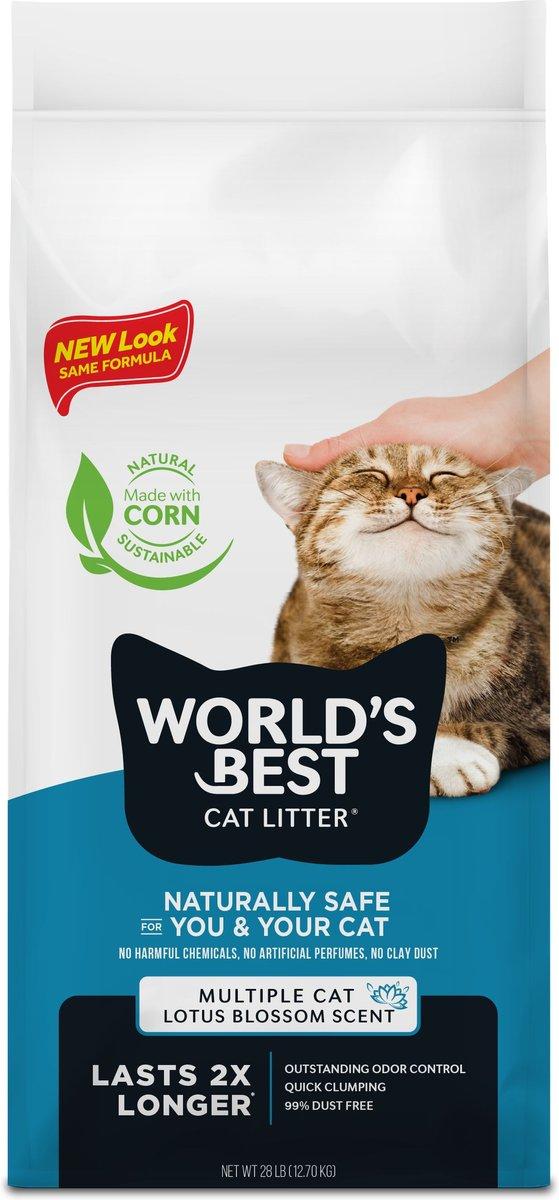 World's Best Multiple Cat Lotus Blossom Scented Clumping Cat Litter