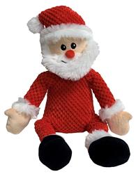 fabdog Floppy Plush Dog Toy, Holiday Santa