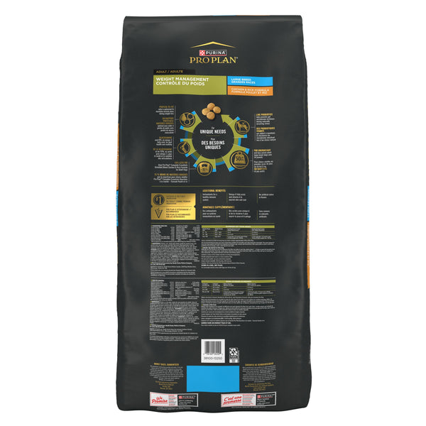Purina Pro Plan Weight Management Chicken & Rice Large Breed Adult Dry Dog Food, 34-lb