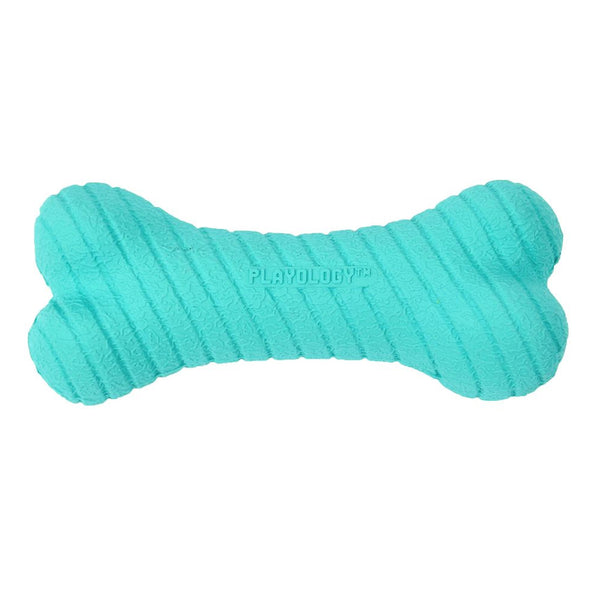 Playology Jouet à mâcher pour chien à double couche en forme d'os parfum beurre de cacahuète