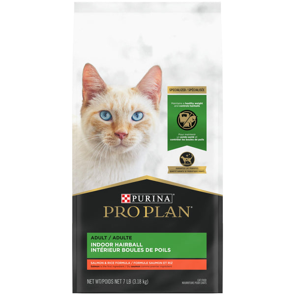 Purina Pro Plan Indoor Hairball Salmon & Rice Adult Dry Cat Food