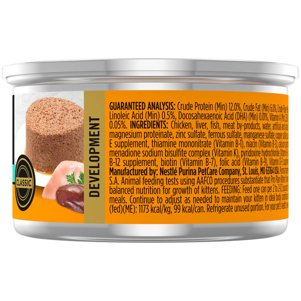 Purina Pro Plan Focus Kitten Classique Entrée Poulet & Foie Nourriture en boîte pour chatons