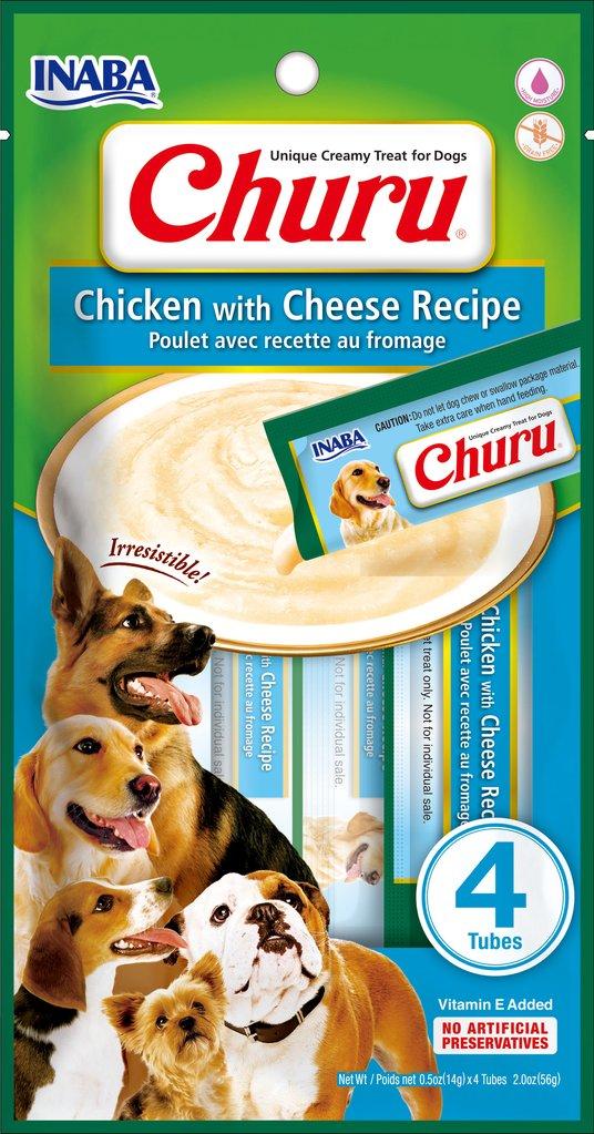 INABA Dog Churu Poulet avec fromage Friandises sans céréales pour chiens