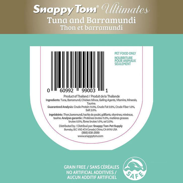 Snappy Tom Thon Barramundi Nourriture humide pour chats