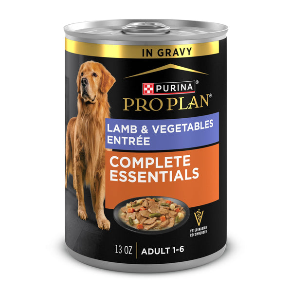Purina Pro Plan Complete Essentials Lamb & Vegetables Entree Slices in Gravy Adult Wet Dog Food Can