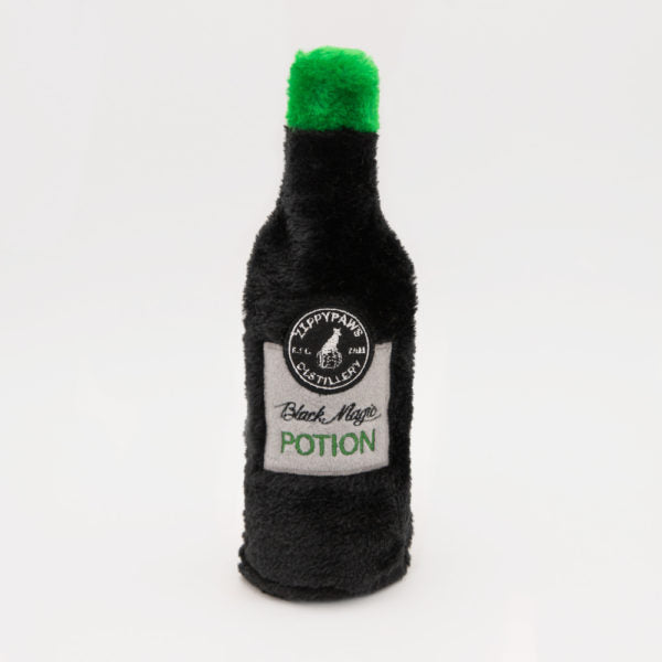 ZippyPaws Halloween Happy Hour Crusherz Black Magic Potion Dog Toy