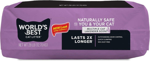 World's Best Multiple Cat Lavender Scented Clumping Cat Litter